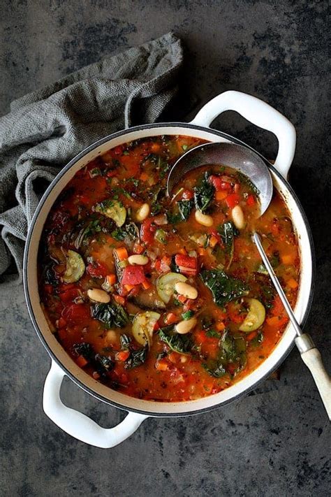 Smoky Spanish Vegetable And White Bean Soup With Kale
