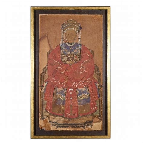 Sold Price Chinese Ancestor Painting 18th19th Century 清十八十九世紀 祖先畫像