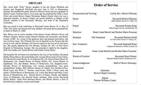 Obituary Template Word 01 With Images Obituaries Template
