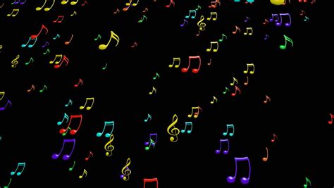 Animated Background With Musical Notes And Speaker Stock Footage Video