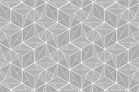 Hexagonal Geometric Lines In Monochrome Stock Vector Illustration Of