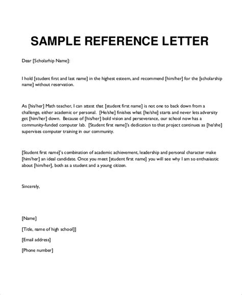 Free Sample Character Reference Letter Templates In Pdf Ms Word Pages Google Docs