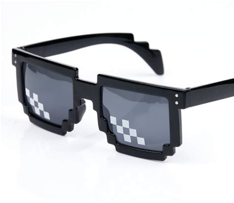 Deal With It Glasses 8 Bits Mosaic Pixel Sunglasses Men Women Party Eyewear