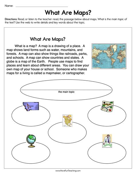 What Are Maps Worksheet By Teach Simple