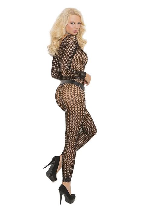 Long Sleeve Open Crotch Bodystocking In 2022 Elegant Moments Bodystocking Sexy Suspenders