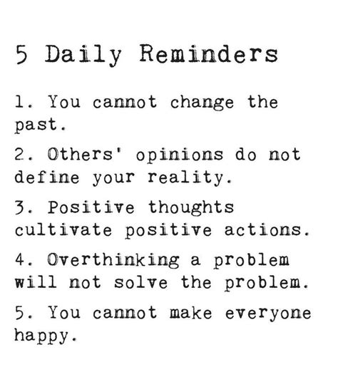 5 Daily Reminders Daily Reminder Reminder Positive Thoughts
