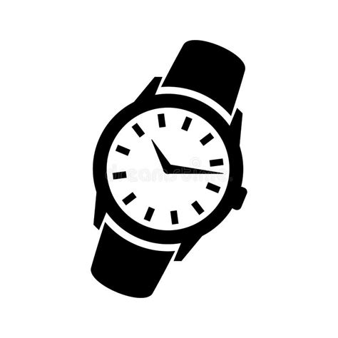 Mens Hand Classic Wrist Watch Icon Stock Vector Illustration Of