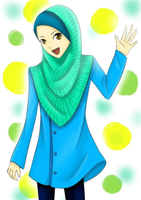 Gambar Koleksi Kartun Comel Muslimah Bertudung Azhan Gadis Cartoon Gambar Lukisan Di Rebanas