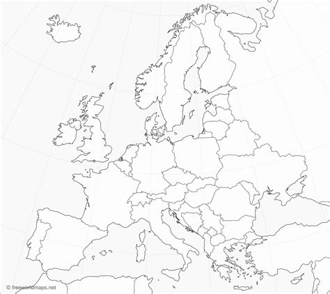 Europe Map Countries Coloring Page Sketch Coloring Page