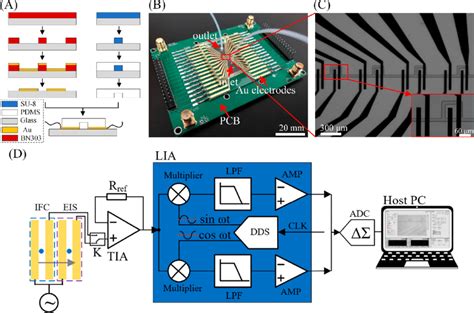 Microfluidic Chip And The Associated Impedance Measuring System A Download Scientific