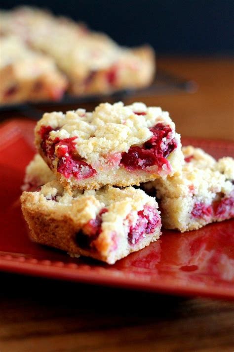 Cranberry Crumb Bars Recipe Desserts Cranberry Recipes Winter