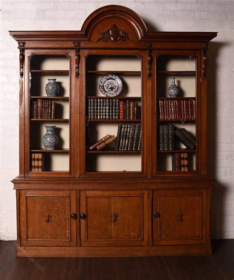 Victorian 3 Door Oak Bookcase Antiques Atlas