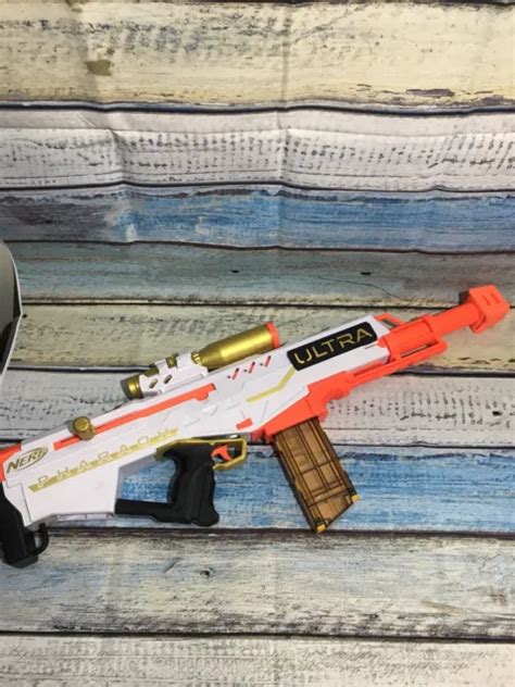 Hasbro Nerf E9257 Ultra Pharaoh Blaster W Premium Gold Accents 10 Dart