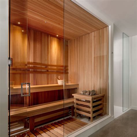 Modern Bathroom With Built In Sauna Home Spa Room Sauna Room Sauna