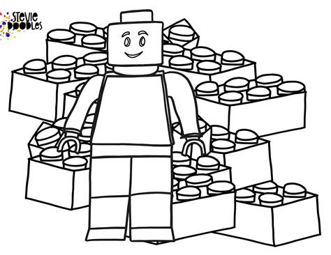 Free Lego Coloring Pages! — Stevie Doodles