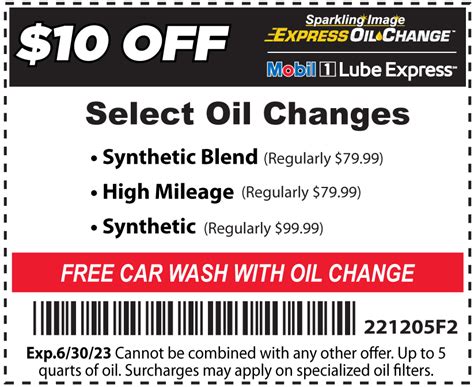 Oil Change Coupons At Sparkling Image Express Oil Change