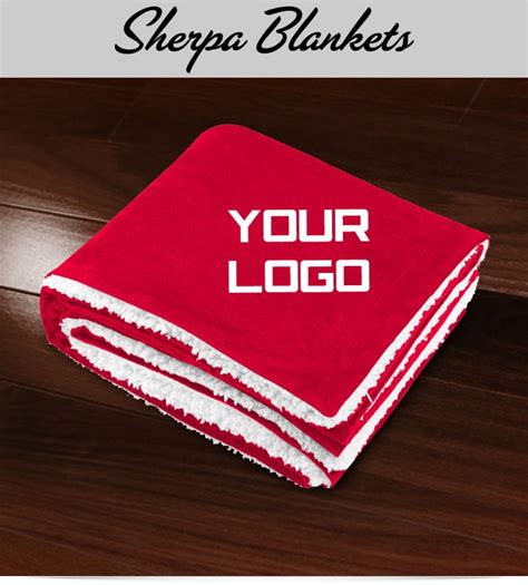 Custom Sherpa Throw Blanket Embroidered With Your Logo