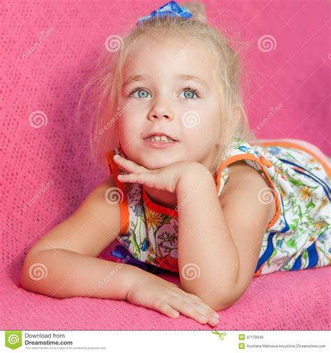 Cute Little Girl Stock Image Image Of Healthy Face 47179349