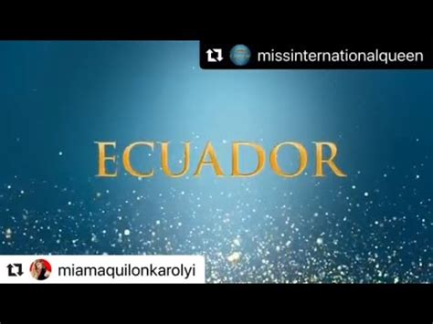 Miss International Queen Mia Maquilon From Ecuador Youtube