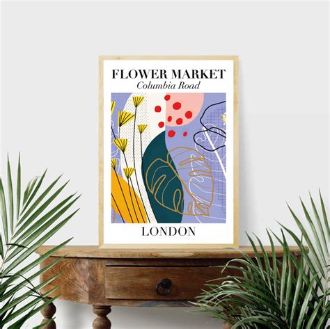 Flower Market Poster Floral Wall Art Abstract Flower Market Wall Art