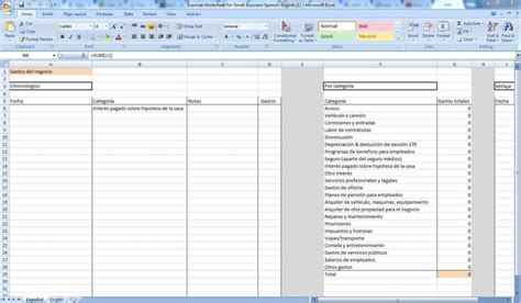 Business Expense Spreadsheet Example 2 —