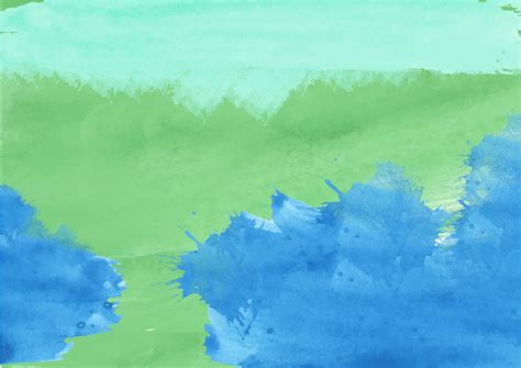 Colorful Hand Painted Watercolor Background Green And Blue Watercolor