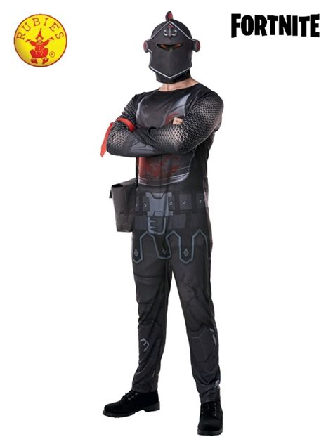 Mens Official Black Knight Fortnite Gaming Costume Outfit Cosplay