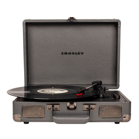 Crosley Cruiser Deluxe Portable Turntable Slate At Gear4music