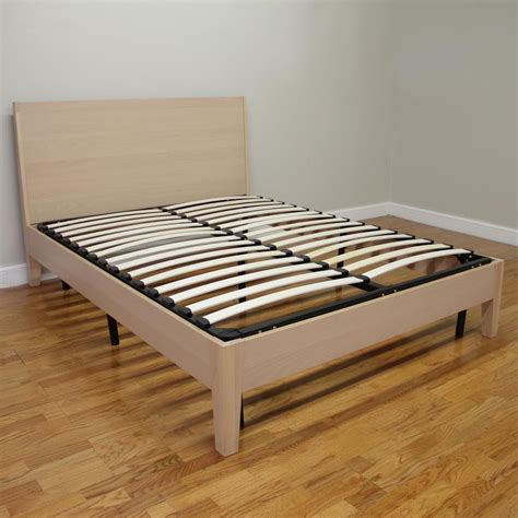 Europa Twin Xl Size Wood Slat And Metal Platform Bed Frame 127007 5020