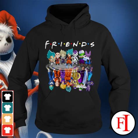Order this hoodie with a big wisdom hieroglyph on the back of it, which also decorates the front of the hoodie and be exactly just like goku! Chibi water reflection mirror Friends Dragon Ball Z shirt, sweater, hoodie, and v-neck t-shirt