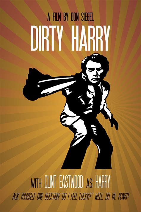 Dirty Harry Poster Clint Eastwood Quote Do You Feel Lucky Well Do