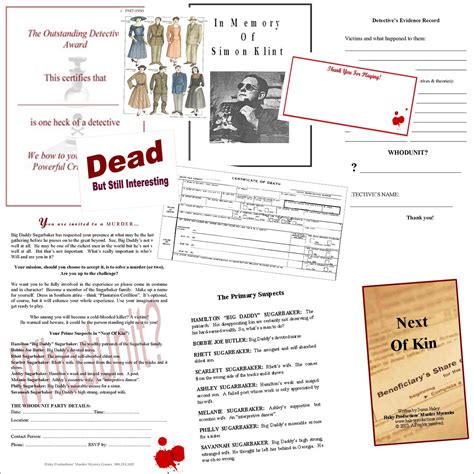 X printable letter from the revd felch. Host a Large Group Murder Mystery Party/Fun Team Bonding Games
