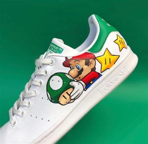 Custom Mario Shoe Adidas Stan Smith Etsy