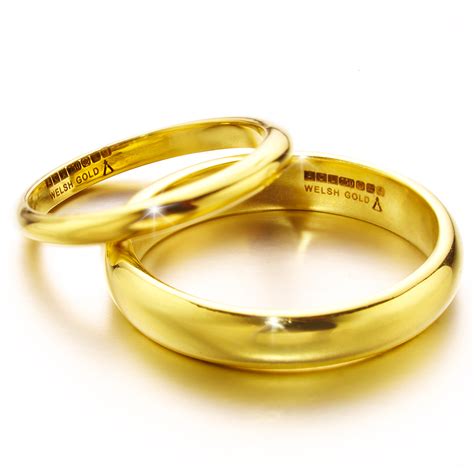 Pure Welsh Gold Wedding Band Rings Welsh Gold Aur Cymru Ltd