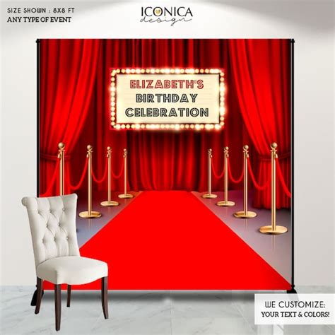 Hollywood Backdrophollywood Party Personalized Backdropmovie Theme