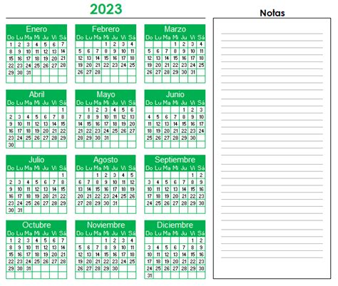 2023 Downloadable Excel Calendar