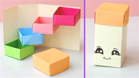 DIY Seçret Stepper Box Origami Paper Crafts Gifts Idea Easy