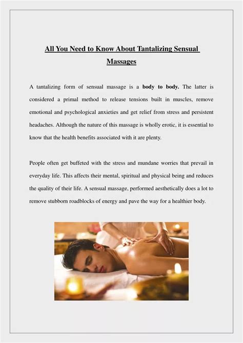 ppt all you need to know about tantalizing sensual massages powerpoint presentation id 8357048