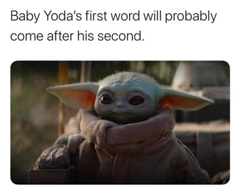 The Child Aka Baby Yoda First Word The Mandalorian Star Wars Star