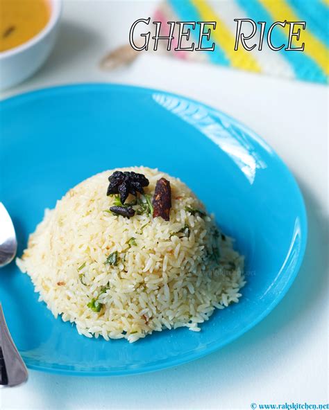 Ghee Rice Recipe South Indian Nei Sadam Raks Kitchen
