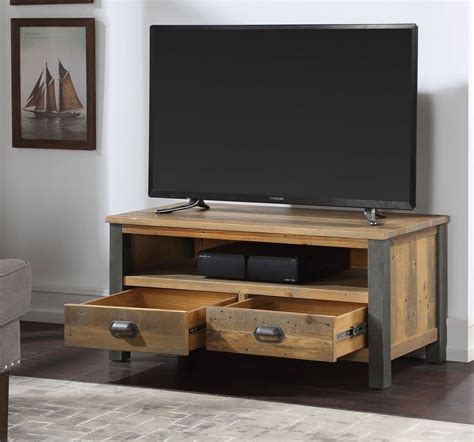 Urban Elegance Widescreen Television Cabinet Tv Unit With Two Drawers