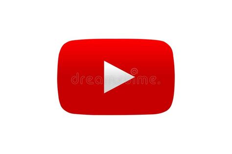 Simple Isolated Red Youtube Logo Icon Editorial Photo Illustration