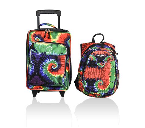 Obersee Kids Luggage And Backpack Set With Integrated Cooler Tie Dye