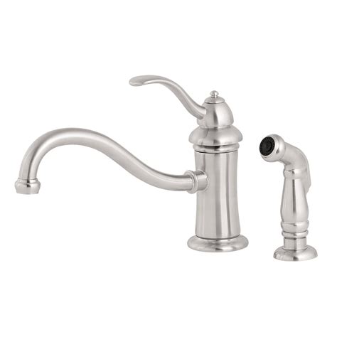 Kitchen sink faucets that install in two holes are stylish and functional. 4 Hole Kitchen Faucet Stainless