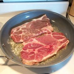 This is my favorite way to cook a pork shoulder roast. pork shoulder steaks - in pan Note to Self: Serve w/roasted carrots & baked potatoes or rice ...