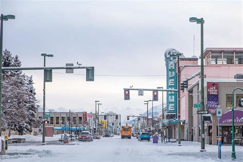 Alaska City In Winter