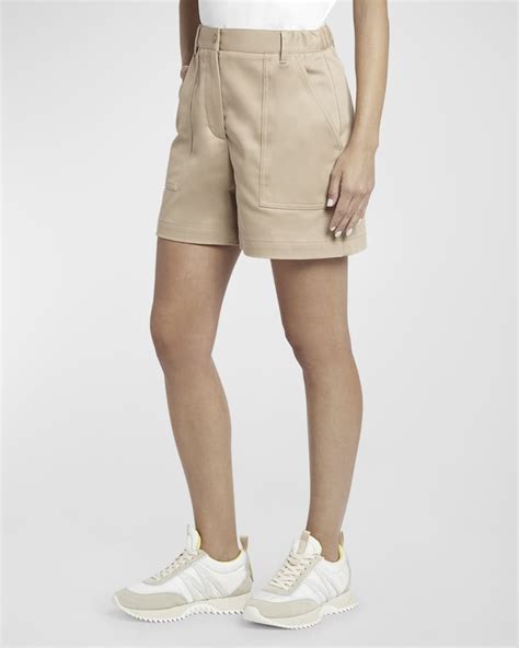 Moncler Stretch Cotton Shorts Neiman Marcus