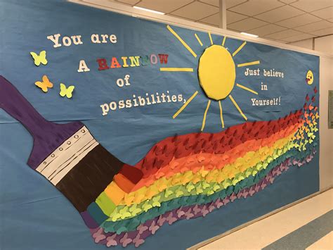 5th Grade Hallway Rainbow Of Possibilities Display Boards For