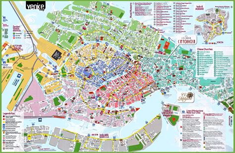 Venice Attractions Map Pdf Free Printable Tourist Map Venice Waking Tours Maps