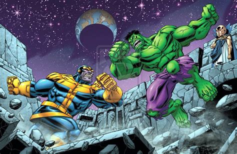 Hulk Vs Thanos Marvel Comics Superheroes Hulk Marvel Thanos Vs Hulk Galactus Marvel Goku